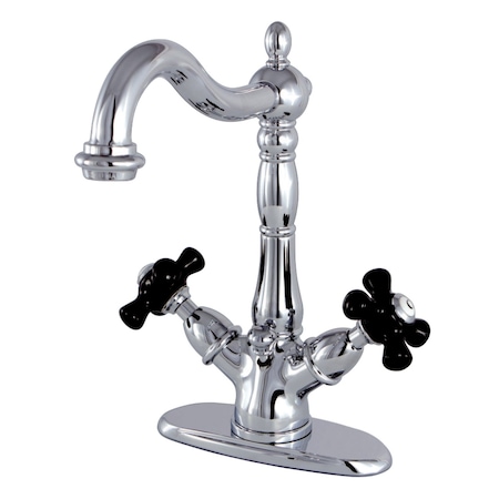 Kingston Brass Duchess 2-Handle Bthrm Faucet W/Brass Pop-Up & Cover Plate Chrome KS1431PKX